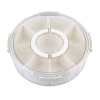 PIZZAZZ ROUND 9 COMPARTMENT GRAZING BOX WITH CARRY HANDLE