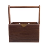 ALFRESCO LANE ACACIA WOOD CUTLERY CADDY