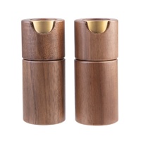 ALFRESCO LANE ACACIA WOOD SALT & PEPPER MILL SET