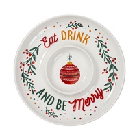 LADELLE CHRISTMAS CHIP AND DIP PLATTER