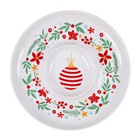 LADELLE JOYFUL CHRISTMAS CHIP AND DIP PLATTER