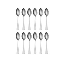 TABLEKRAFT ELITE STAINLESS STEEL DESSERT SPOONS - SET 12