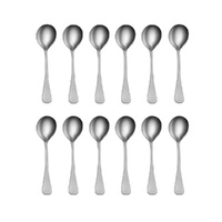TABLEKRAFT ELITE STAINLESS STEEL SOUP SPOONS - SET 12