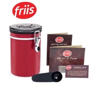 FRIIS COFFEE VAULT STORAGE CANISTER AVAILABLE IN RED