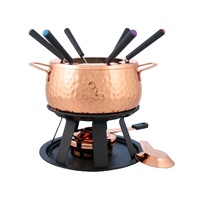 SWISSMAR BIEL 11 PIECE COPPER FONDUE SET