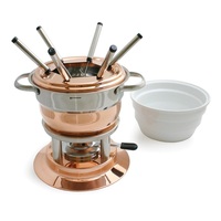 SWISSMAR LAUSANNE 11 PIECE COPPER FONDUE SET
