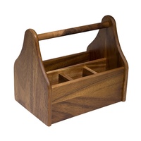 MODA ARTISAN ACACIA WOOD CUTLERY CADDY