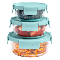 BENTGO 6 PIECE ROUND GLASS FOOD STORAGE SET