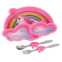 UNICORN ME TIME MEAL SET WITH SPOON, FORK & PLATE