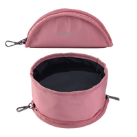 SACHI PUPBOWL PORTABLE FOLDING DOG BOWL - BLUSH
