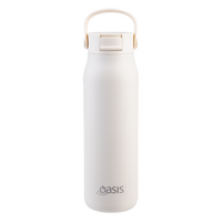 OASIS CERAMIC LINED STAINLESS STEEL SORRENTO SIPPER BOTLE 900ml - ALABASTER