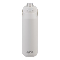 OASIS CAPRI STAINLESS STEEL CERAMIC LINED INSULATED DRINK BOTTLE 750ml ALABASTER