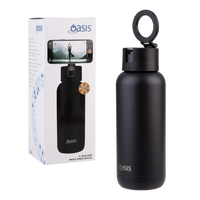 OASIS MAG-GRIP STAINLESS STEEL INSULATED MODA DRINK BOTTLE 1L - BLACK