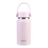 OASIS STAINLESS STEEL DOUBLE WALL INSULATED MINI BOTTLE 300ml - PINK LEMONADE