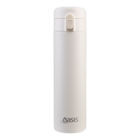 OASIS STAINLESS STEEL DOUBLE WALL INSULATED FLIP-TOP FLASK 480ml - ALABASTER