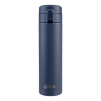 OASIS STAINLESS STEEL DOUBLE WALL INSULATED FLIP-TOP FLASK 480ml - INDIGO