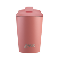 OASIS CERAMIC LINED STAINLESS STEEL DOUBLE WALL COFFEE CUP 360ml - AUBURN