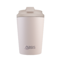 OASIS CERAMIC LINED STAINLESS STEEL DOUBLE WALL COFFEE CUP 360ml - OAT