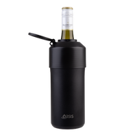 OASIS STAINLESS STEEL DOUBLE WALL INSULATED ADJUSTABLE WINE COOLER - BLACK