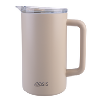 OASIS CERAMIC LINED STAINLESS STEEL TRIPLE WALL INSULATED WATER PITCHER 1.5L - OAT