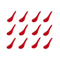 TRENTON CHINESE SOUP SPOONS RED MELAMINE - SET OF 12