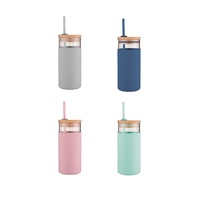 AVANTI GLASS SMOOTHIE TUMBLER WITH STRAW 500ml