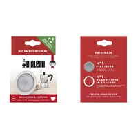 BIALETTI SILICONE RING GASKET + FILTER PLATE FOR ALUMINIUM COFFEE PERCOLATOR