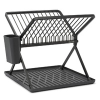 BRABANTIA SMALL FOLDABLE DISH DRYING RACK - DARK GREY