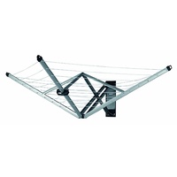 BRABANTIA WALLFIX ROTARY FOLD AWAY 24M CLOTHES LINE WITH COVER