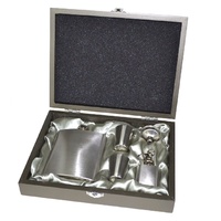 VIDORI HIP FLASK GIFT BOXED SET STAINLESS STEEL