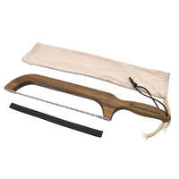 BRUNSWICK BAKERS ACACIA WOOD & STAINLESS-STEEL BREAD BOW KNIFE