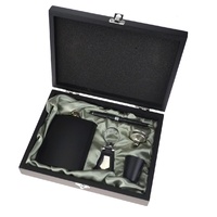 VIDORI HIP FLASK GIFT BOXED SET - BLACK 