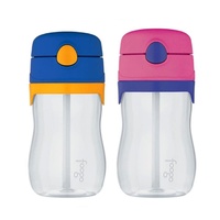 THERMOS FOOGO 360ml TRITAN DRINK BOTTLE WITH STRAW - PINK OR BLUE
