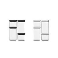 BRABANTIA STACKABLE STORAGE CANISTERS - SET OF 4