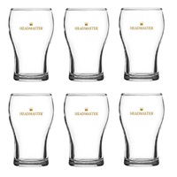 HEADMASTER WASHINGTON NUCLEATED BEER GLASS 425ml - SET OF 6