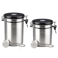 COFFEE CULTURE STAINLESS STEEL COFFEE CANISTER
