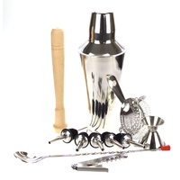 10 PIECE COCKTAIL SHAKER SET - WITH FREE WAITERS FRIEND