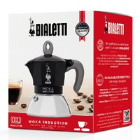 BIALETTI MOKA 6 CUP INDUCTION ESPRESSO MAKER - BLACK