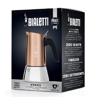 BIALETTI VENUS 4 CUP STAINLESS STEEL ESPRESSO MAKER - COPPER