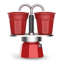 BIALETTI MINI EXPRESS ESPRESSO SET RED - 2 CUPS