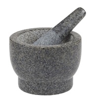 DAVIS & WADDELL GRANITE MORTAR & PESTLE GREY 20 x 14.5cm