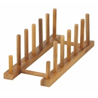 DAVIS AND WADDELL ACACIA WOOD PLATE STAND