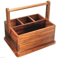 DAVIS & WADDELL ACACIA WOOD BBQ CADDY