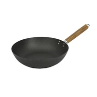 DAVIS & WADDELL LOTUS ROCK BLACK NON-STICK WOK - 30cm