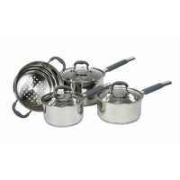 DAVIS AND WADDELL 4 PIECE STAINLESS STEEL COOKWARE SET