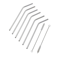 FINE FOODS STAINLESS STEEL STRAWS + CLEANING BRUSHES