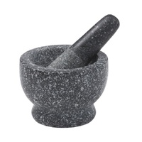 DAVIS & WADDELL GRANITE MINI MORTAR & PESTLE GREY 9 x 9 x 6.5cm