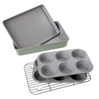 DAVIS & WADDELL MANOR 5 PIECE BAKEWARE SET GREEN