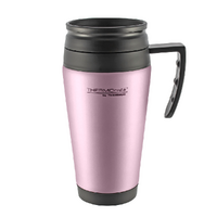 THERMOS THERMOCAFE 400ml STAINLESS STEEL OUTER FOAM INSULATED TRAVEL MUG - PINK