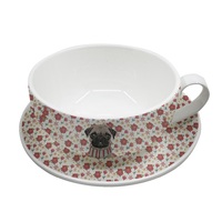 LEAF & BEAN SID DOG CUP AND SAUCER SET 220ml